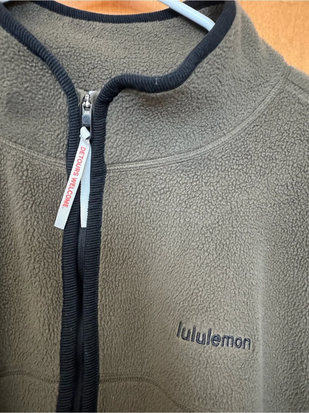 lululemon athletica Olive Green Tumbled Fleece Full Zip Jacket